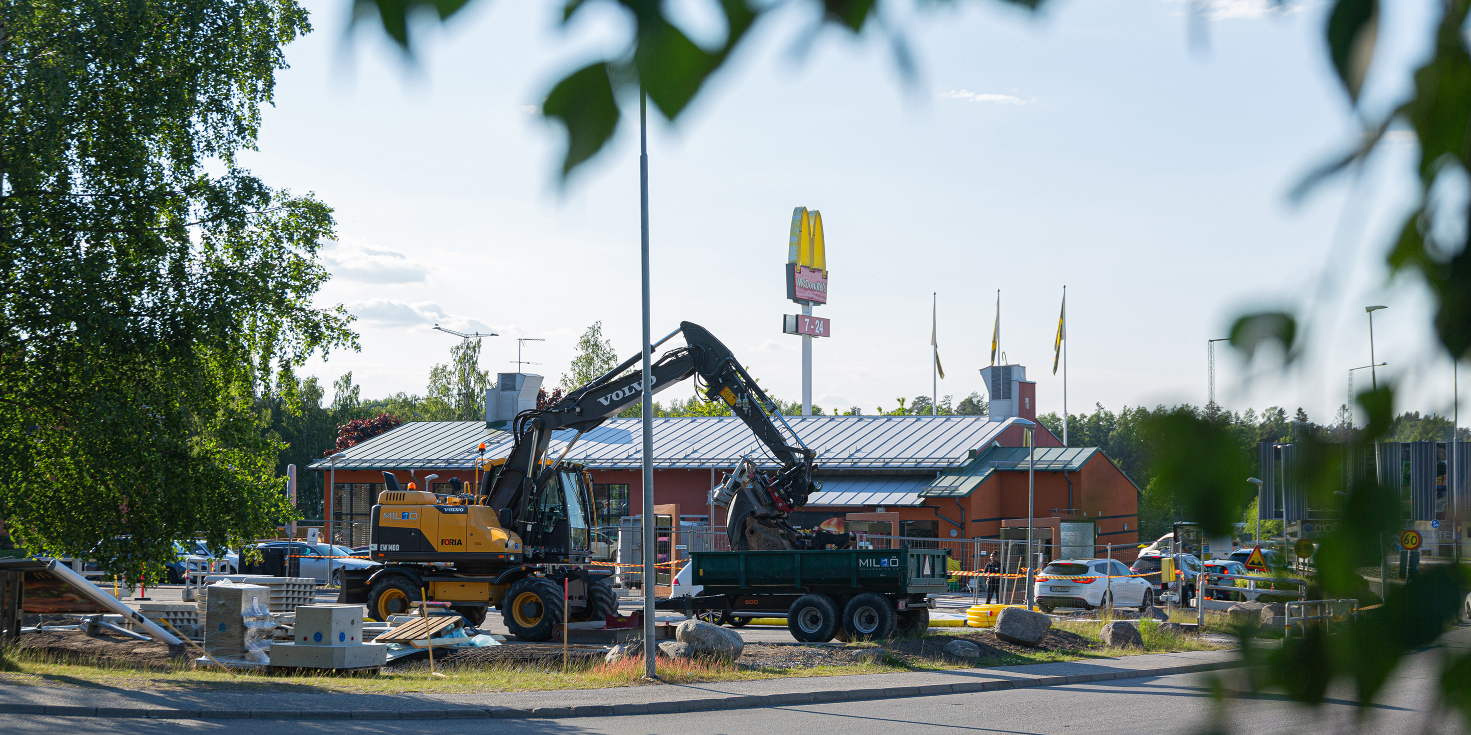Retail construction project in process for McDonald's